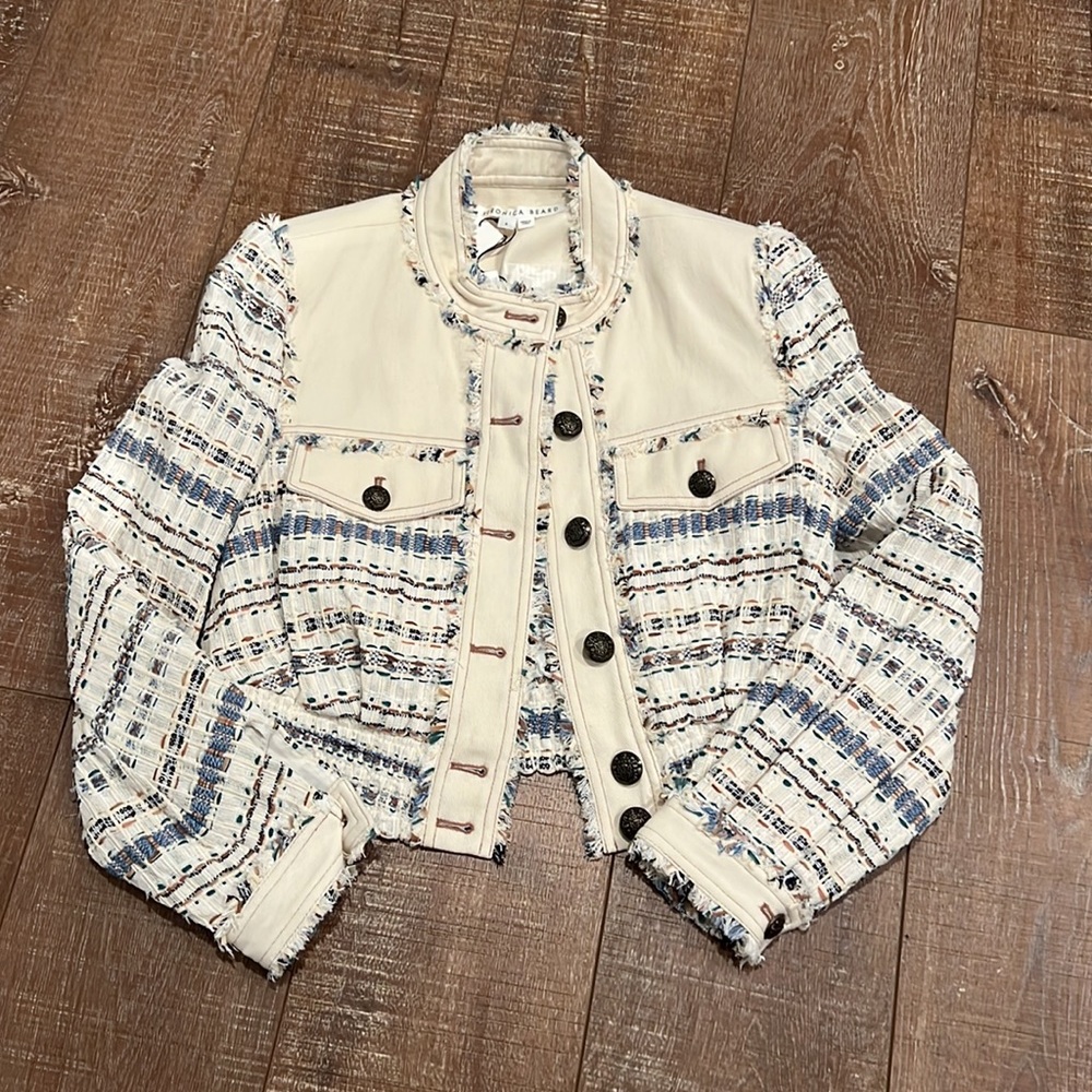 Veronica Beard Darren Ivory Tweed Jacket NWT - Picture 10 of 12